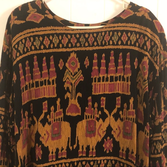 Rabbit Rabbit Rabbit Designs Elephant Print Blouse 18W - Picture 2 of 5